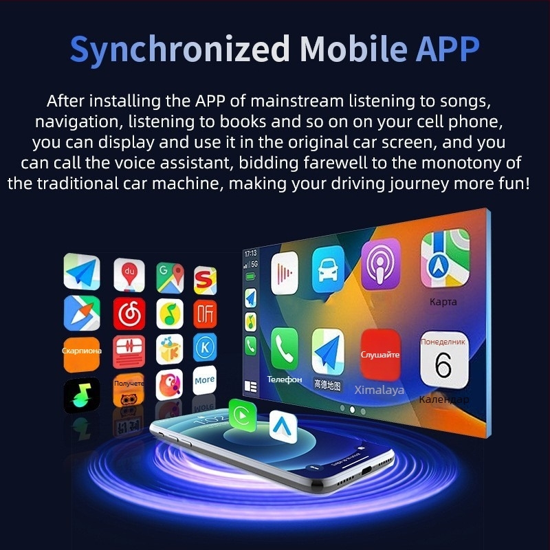 JTOVI 2-в-1 CarPlay безжичен адаптер за автомобил, Android Auto, Plug-and-Play, USB-C