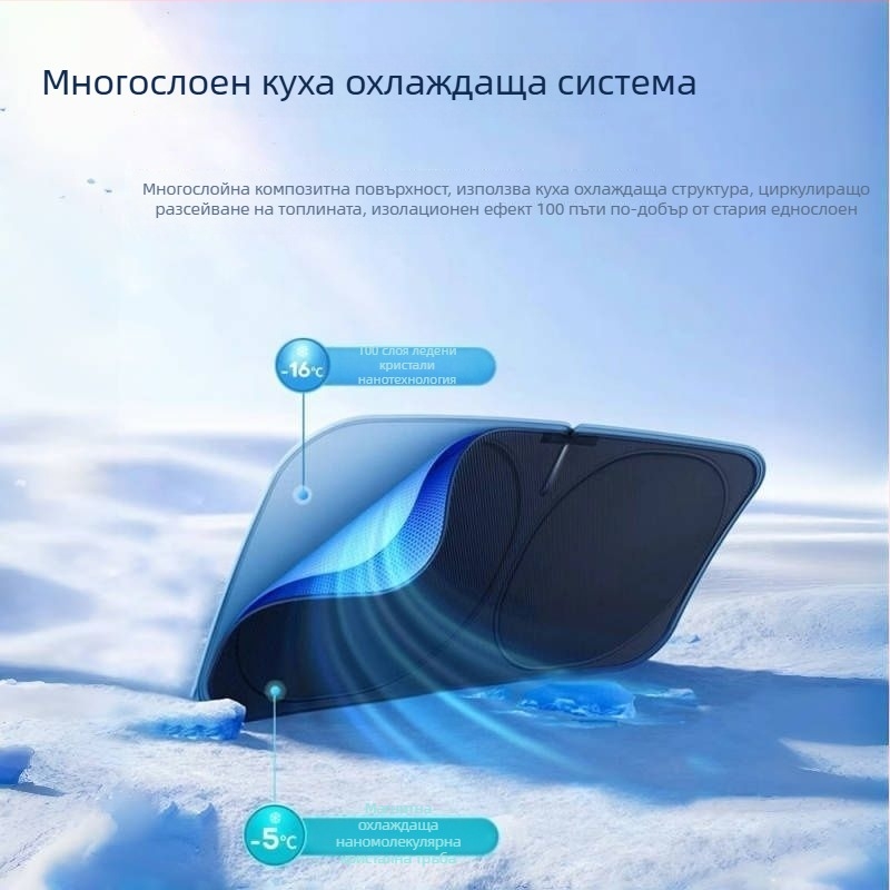 Панел за слънцезащита за таванен покрив – универсален автомобилен аксесоар, алуминиево фолио, монтаж: щипков, персонализация налична