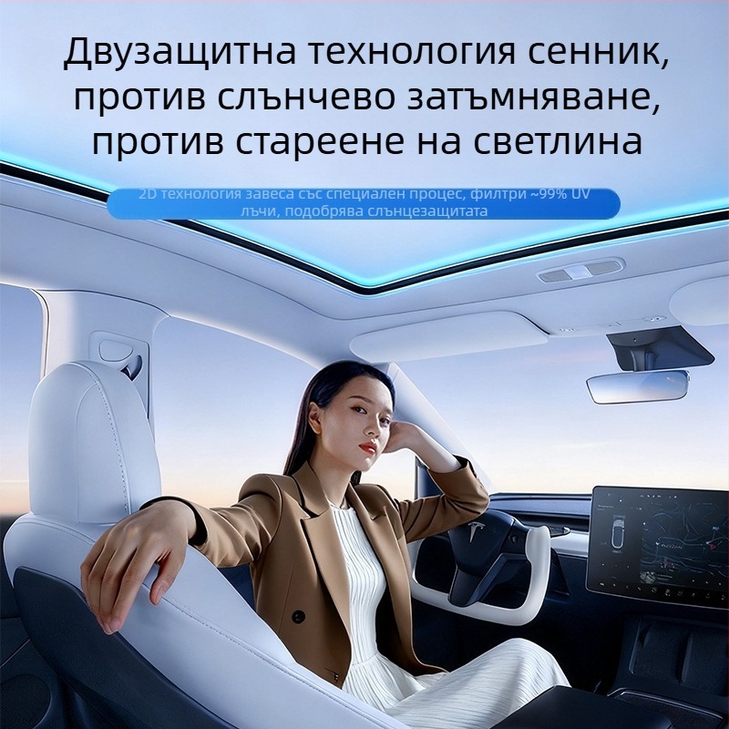 Слънчев сенник Graphene, вграден монтаж, за конкретни автомобилни модели.