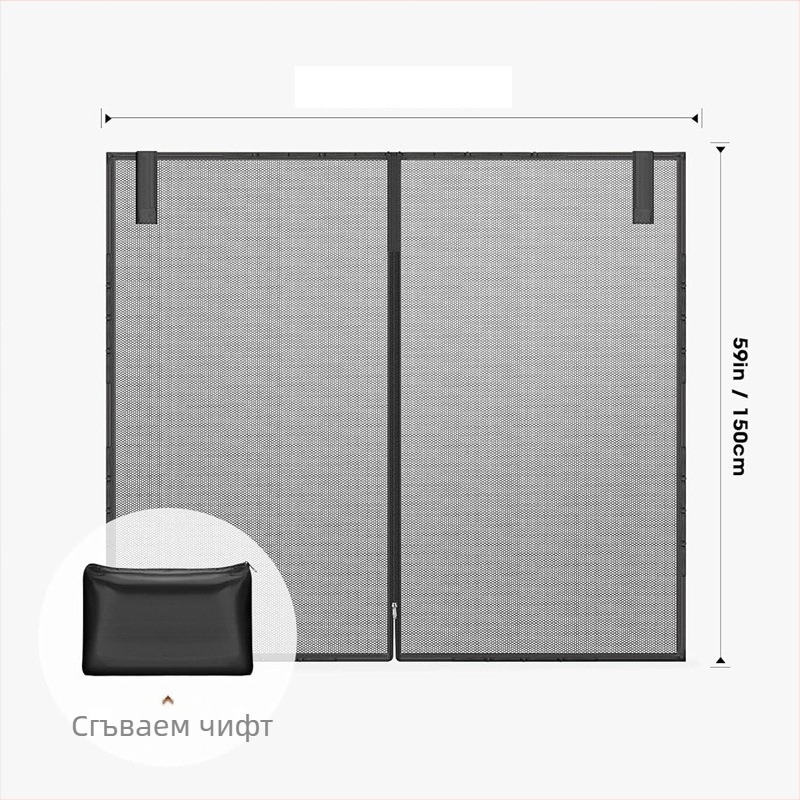 Задна врата SUV мрежа против комари – нейлонова, полупрозрачна, висяща