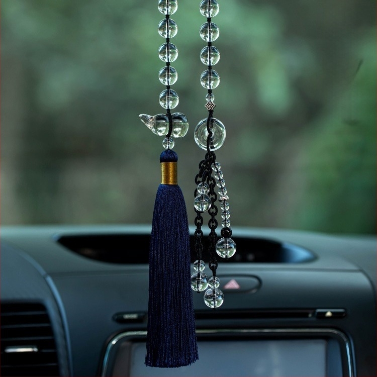 Висулка за автомобилно огледало с форма на тиква, кристална, стил лукс, интериорна декорация