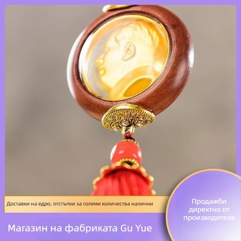 Закачалка за автомобилен ароматизатор – дървен карикатурен лъв за огледало за задно виждане (Материал: дърво; Стил: карикатура; Функция: аромат)