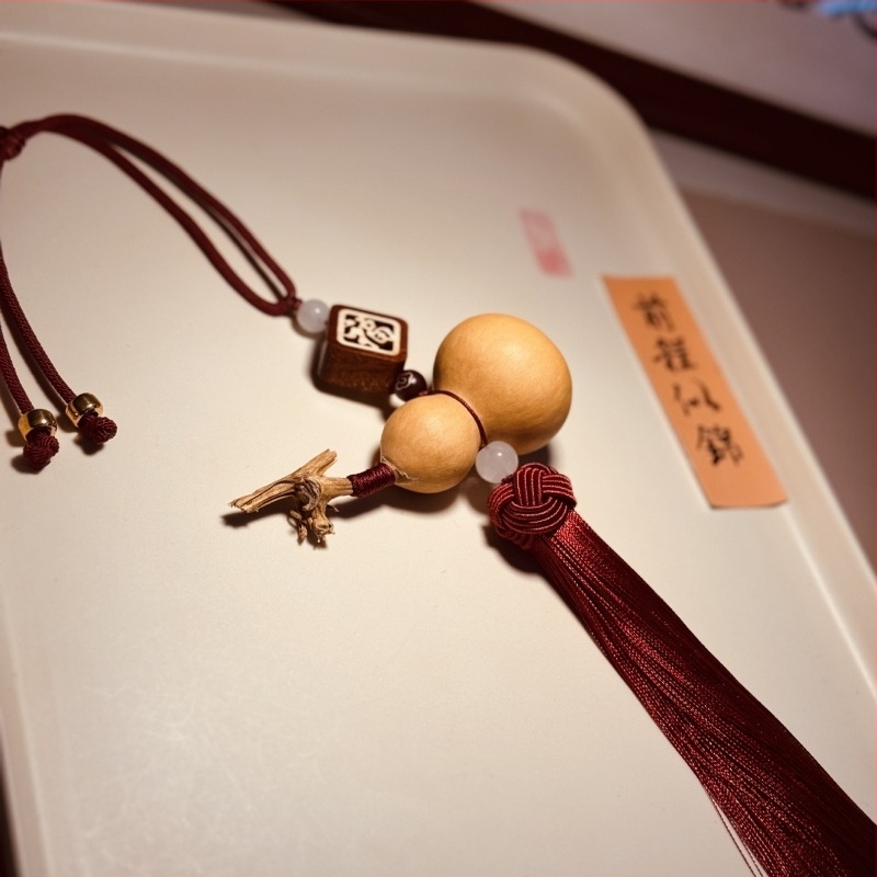 Автомобилен украса от тиква с пискюл за огледало, модерен вътрешен декор за автомобил