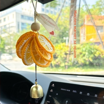 Окачалка за автомобилно огледало, памучна прежда, прост стил, вътрешно декориране