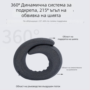 U-образена възглавница за врата с паметна пяна, портативна, покрита с мляко велур, модерен стил