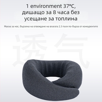 U-образена възглавница за врата с паметна пяна, портативна, покрита с мляко велур, модерен стил