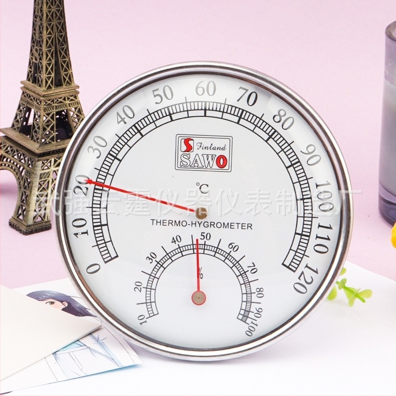 Сауна термометър и влагомер, индустриално водоустойчив, висока прецизност, резолюция 0.1°C, грешка температура ±0.5°C, грешка влажност ±5% RH