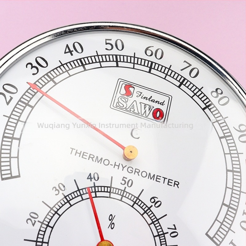 Сауна термометър и влагомер, индустриално водоустойчив, висока прецизност, резолюция 0.1°C, грешка температура ±0.5°C, грешка влажност ±5% RH