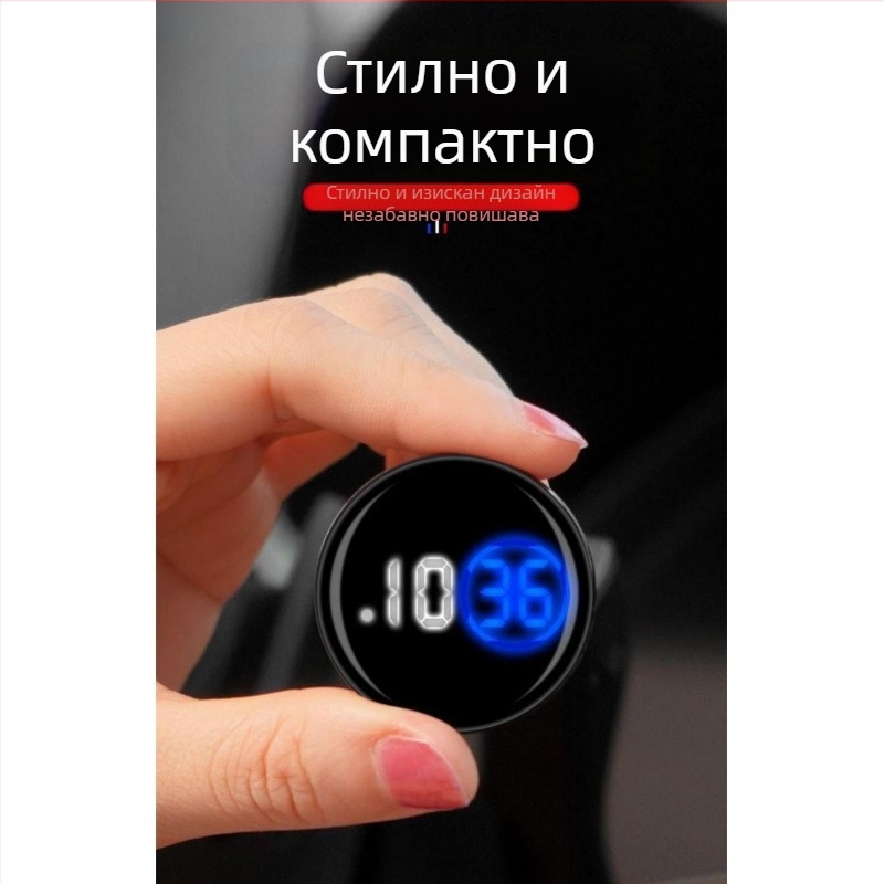 Автомобилен часовник с регулируем ъгъл на дисплея и измерител на температурата на охладителната течност; Материал: Друг; Произход: Друг; Марка: Друг