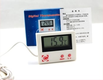 Дигитален термометър с сонда и дисплей - диапазон -50..70°C, резолюция 0.1°C, точност ±1°C, модел CJHT-5, марка Chuangji