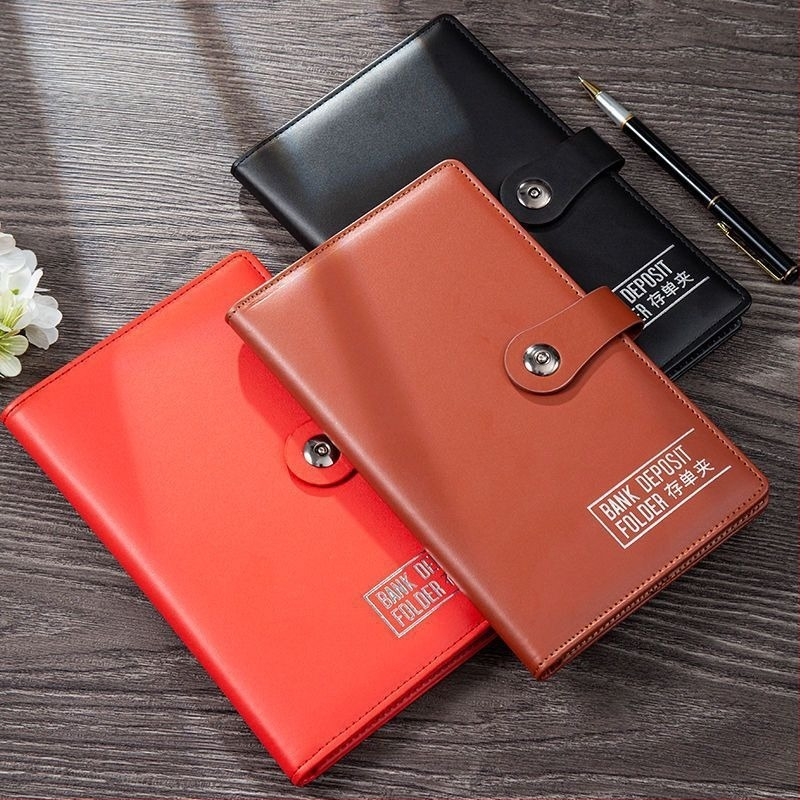 Папка за депозитни разписки, PU материал, кламп 228, съвместима с стандартни размери на хартия, възможност за печат на лого, персонализиране