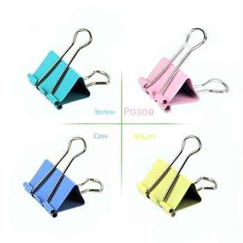 Метален клип с дълга опашка, клип за документи, 40 броя в тръба — Powerful Stationery