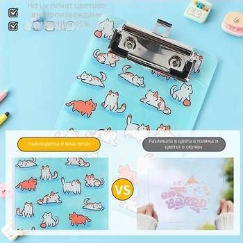 Акрилен клипборд с единичен здрав клип, персонализиран дизайн, дебелина на плочата 3 мм