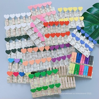 Дървен клип Love Clip – модел Love Clip; материал: дърво; опаковка: тъкана чанта; марка: Other; внос: Не