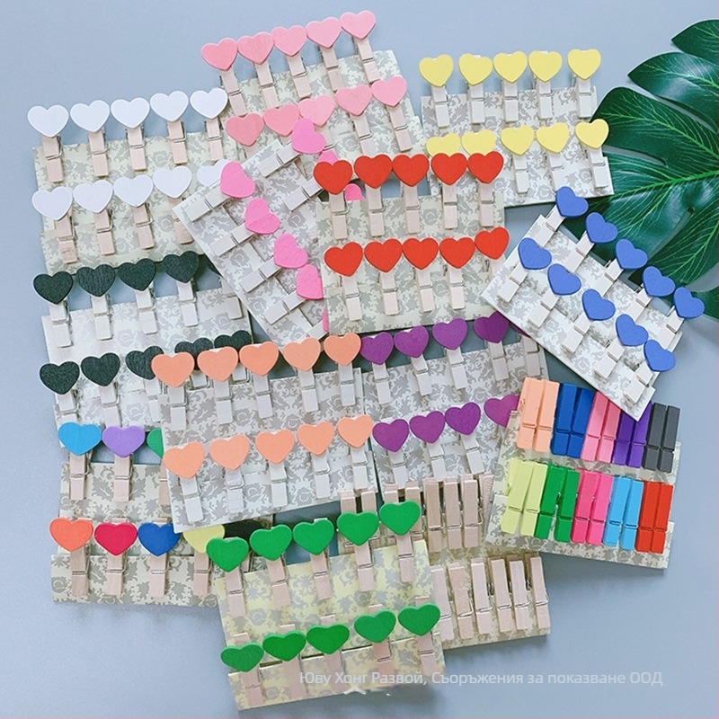 Дървен клип Love Clip – модел Love Clip; материал: дърво; опаковка: тъкана чанта; марка: Other; внос: Не