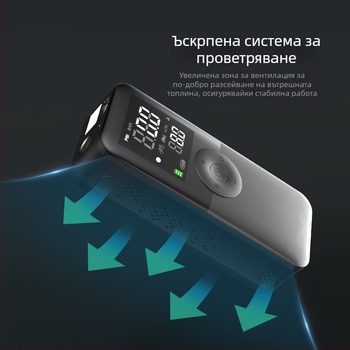 Автомобилна въздухопомпа с един цилиндър, безжично захранване, 5V, 25 л/мин, повече от 20 мин работа