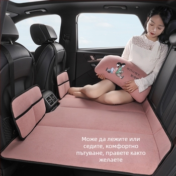 Сгъваем матрак за задната седалка на автомобил, фланелен материал, модел Nissan Sylphy, товароподемност 300 кг, без необходимост от надуване