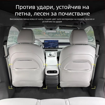 Кожена седалкова подложка против ритник за G6/G9, всесезонна защита на задните редове, анти-надраскващ стикер за въздушния отвор