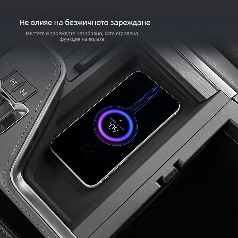 Noble Rudder централна конзола силиконова подложка за безжично зареждане за Lexus GX550h — прахозащита, автомобилен интериор