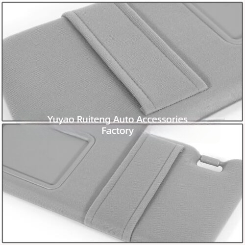 Автомобилен слънцезащитник с LED осветление (HD огледало за грим) – Snap-on монтаж, печат на лого, възможност за частен етикет, прост дизайн