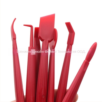 Инструмент за затваряне на ръба на автомобилно фолио, 7-частен комплект; материал: нов PP; предназначение: за авто фолио облицовка