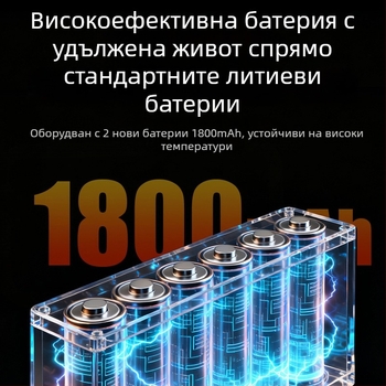 Безжична автомобилна помпа за въздух с цифров дисплей - двойна цилиндрова, 12V, 30 л/мин, презареждаща се