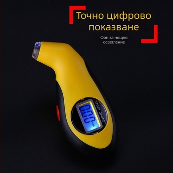 Hexuan цифров манометр за автомобилни гуми с LCD дисплей, поддръжка на различни единици, пластмасов корпус