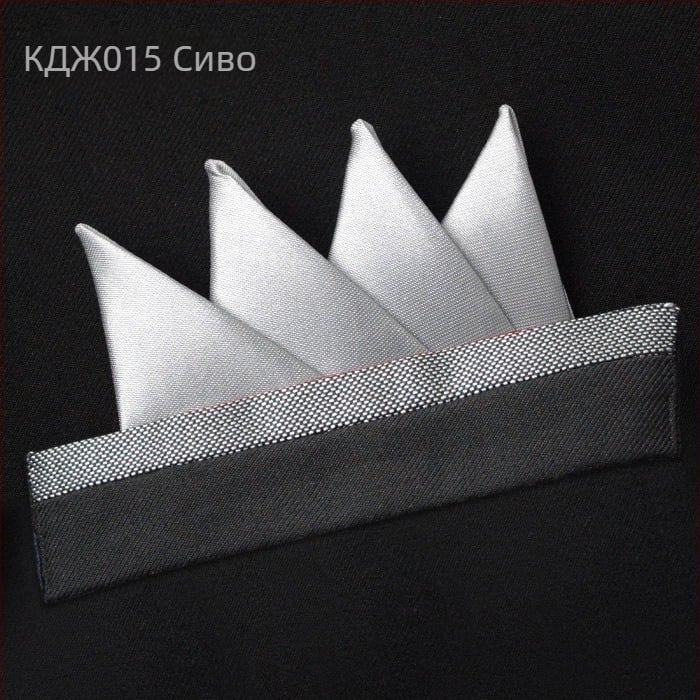 Мъжка джобна кърпичка, висококачествен монохромен мотив, полиестерни нишки, полиестерна подплата, печатен дизайн