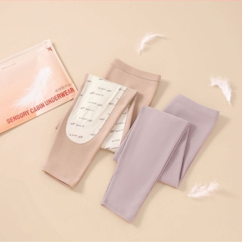 Термични панталони със защита за коляното, висока талия, четкувана екстра-плътна материя, висока еластичност