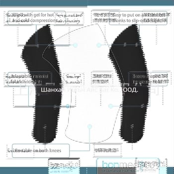 Спортна външна лента за ръка и крак с лед гел, двойно използване (топло/студено) – водоустойчива еластична материя, печат на лого, персонализация