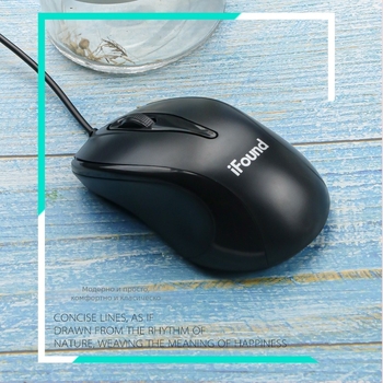 F370 оптична USB мишка, жична, 1000dpi, 3 бутона