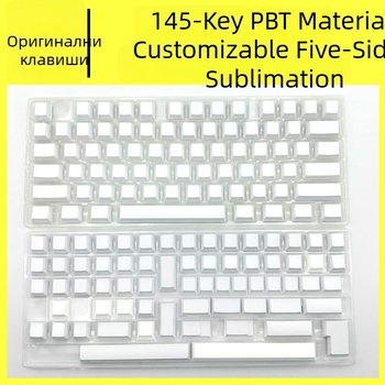 Cherry-height PBT кейкапове за механична клавиатура с 61 клавиша, петстранна сублимация, персонализирана обработка