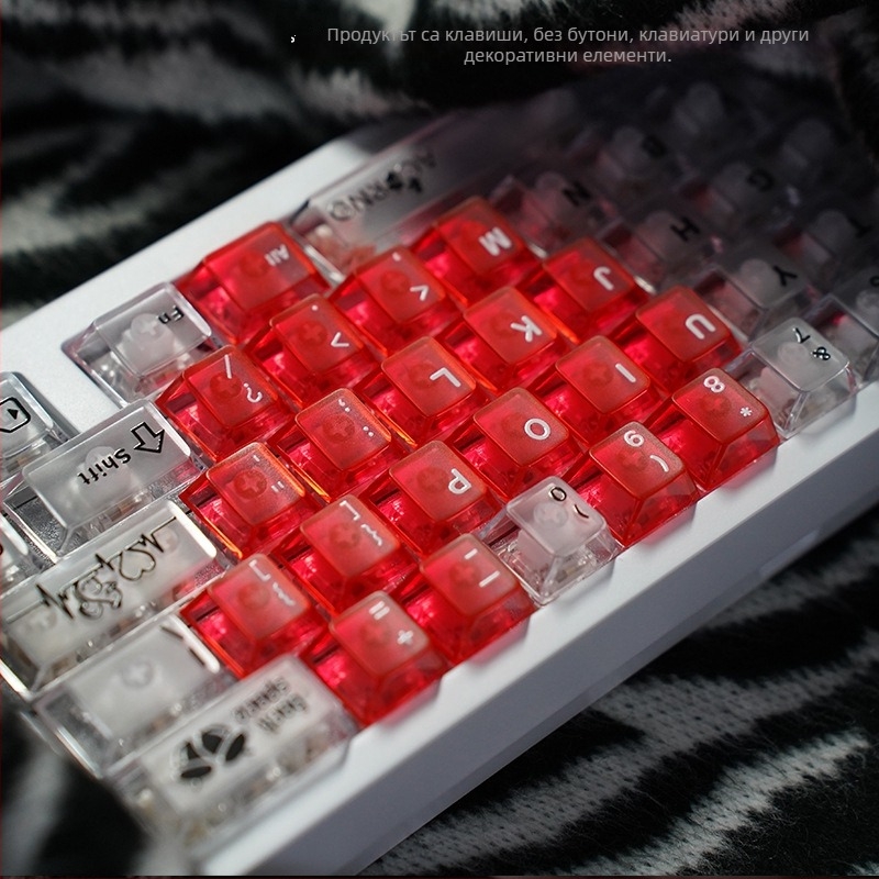 Капачета за клавиши с тема сърце, прозрачни PC, DIY персонализируеми, висококачествени (материал: 3302040; категория: Fenglingdu; тегло: друго)