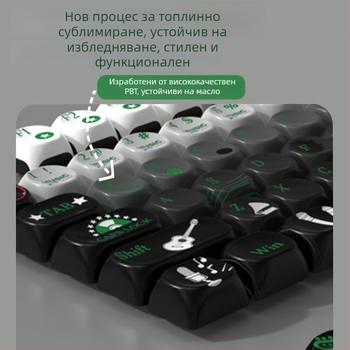 Персонализирана клавишна капачка MOA тема, PBT сублімация, износоустойчива, съвместима с универсални механични клавиатури, 1-годишна гаранция
