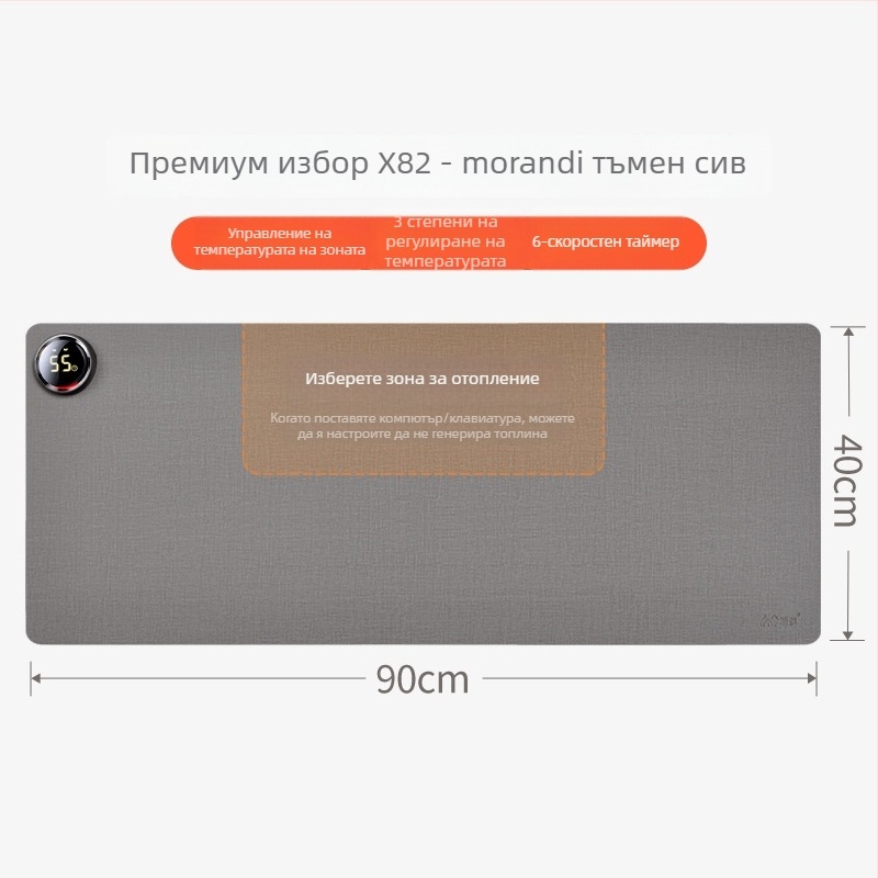 Настолна нагряваща подложка Xinke, с мрежово захранване, 220V, 80W, електрическо мембранно нагряване, PVC конструкция, интелигентен контрол на температурата