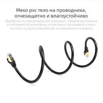 Cat7 мрежов кабел, двойно екраниран SFTP, 10 Гбит/с, чист мед, готов кабел за мрежа