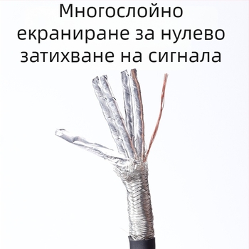 Cat8 мрежов кабел за компютри и превключватели – модел cat8, трансмисия 40 Gbps, работна температура 20–65°C, температура на съхранение 20–65°C, сила на опън 1000