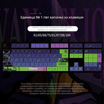 Jjy11 ПБТ клавишен капак за механична клавиатура, петстранична сублимация, с възможност за персонализация, съвместим с повечето механични клавиатури