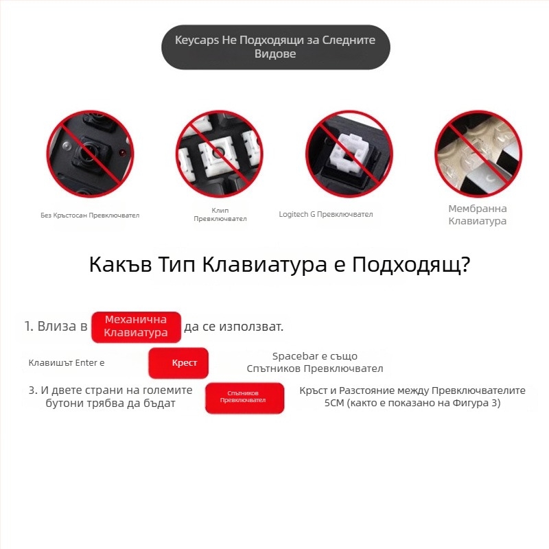 Персонализирани PBT клавишни капачета за механични клавиатури с тематичен прозрачен дизайн