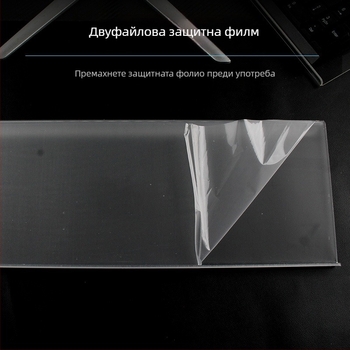 Клавиатурна тава – повдигаща скоба, прозрачен акрилен висящ монтаж за настолен компютър с наклонена тава