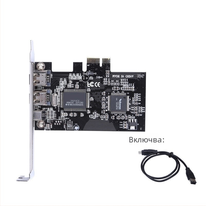 PCIe 1394 FireWire видеокарта за улавяне на видео, VIA чипсет, 1080p, Windows съвместим