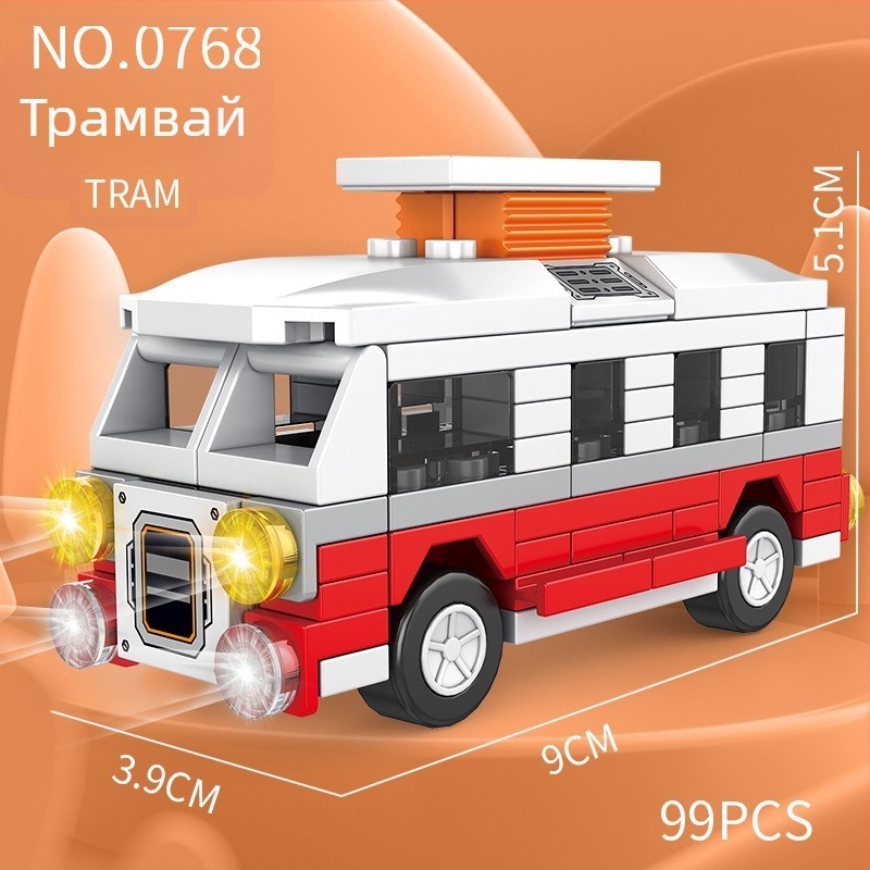 ABS пластмасов конструктор, Lego съвместим, 400–800 бр., за деца 7–14 години, подходящ за самостоятелно сглобяване.