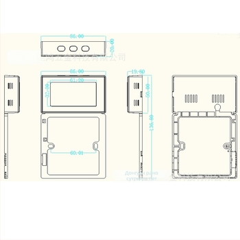 NB-IoT дигитален дисплей, вграден корпус за измерване на стайна температура и влажност