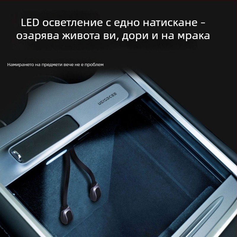 Tesla Model 3/Y USB разширителен док с USB-A и USB-C изходи, 3 порта, 27W мощност, модел T9-2, захранване през USB