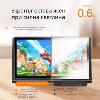 Nintendo Switch AR антиотразителен протектор за екран, 0,17 мм, 95% прозрачност, антиотпечатък