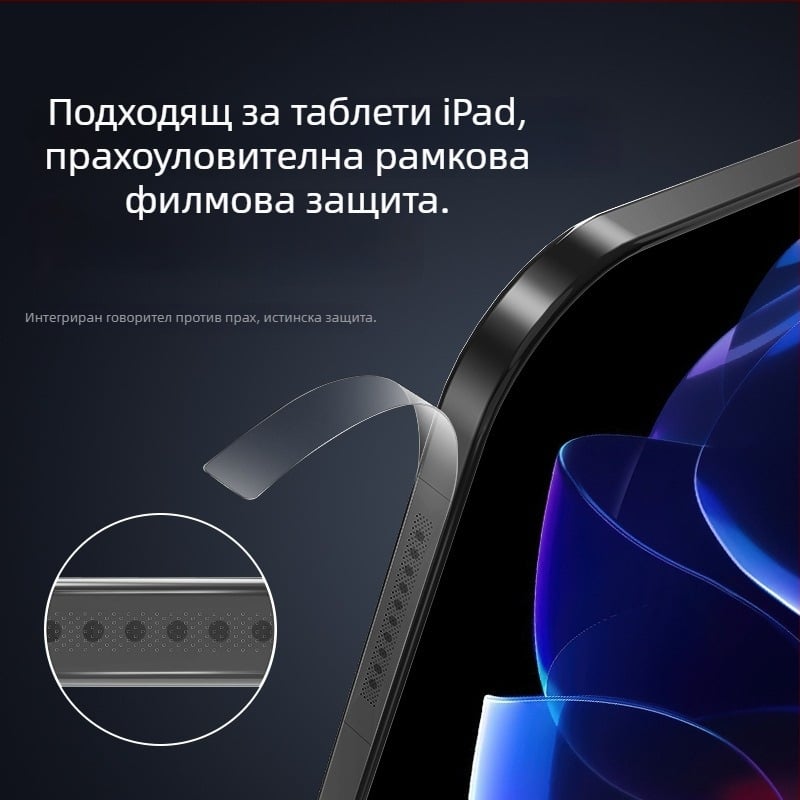 Прахоустойчива защита за рамката на Apple iPad Pro 2024 – NPK обикновена мембрана, защита на страничния говорител