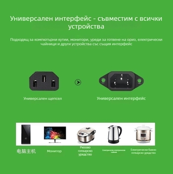 Захранващ кабел с PSE сертификация, японски стандарт, 2-жилен, чист мед, PVC обвивка