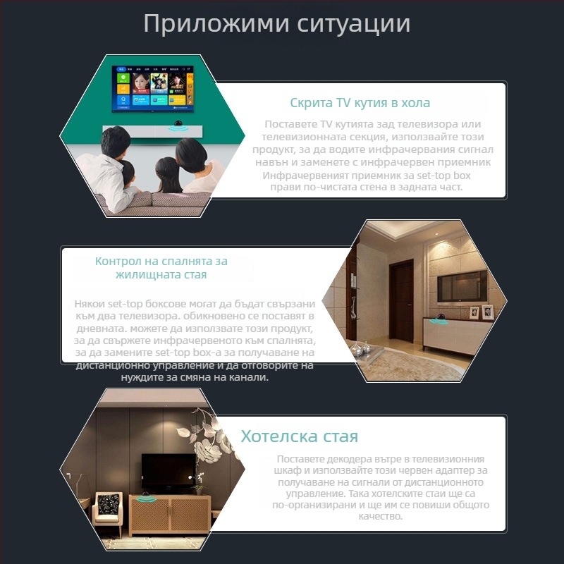 USB универсален IR повторител за телевизионни сет‑топ кутии с прикрит IR приемник — Jingke; ширина на линията 3; ESD 1000; максимална допустима температура на junction 80°C