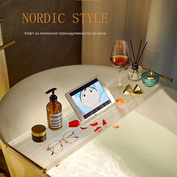 Пластмасов рафт за баня, модел 03, 1-етажен, гофрирана повърхност, IIWooKaa