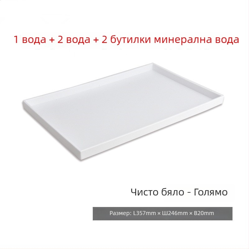 Чайна тава за хотелски стаи — пластмасова, квадратна форма, модерен минимализъм, повърхност с ръчно рисувано покритие